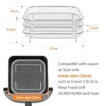 Stackable Air Fryer Rack for Cosori & Ninja
