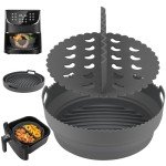 Silicone Air Fryer Liner with Divider - Round