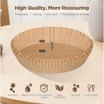 100 Pcs Round Air Fryer Liners - 6.3 Inch