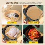 100 Pcs Round Air Fryer Liners - 6.3 Inch