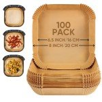 100pcs Air Fryer Parchment Paper Liners - 6.5 Inch