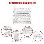 KJKVIVH Dual Air Fryer Stainless Steel Rack