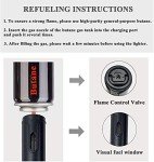 Adjustable Jet Flame Butane Lighter with Window