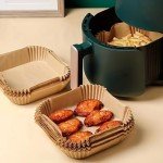 GreenMingle Air Fryer Parchment Paper Liners - 100 Pack