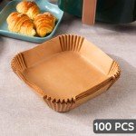 GreenMingle Air Fryer Parchment Paper Liners - 100 Pack