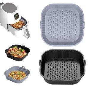 Silicone Air Fryer Liners - 2 Pack, 8 Inch
