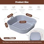 Silicone Air Fryer Liners - 2 Pack, 8 Inch