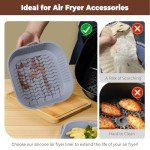 Silicone Air Fryer Liners - 2 Pack, 8 Inch