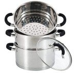 3-Tier Stainless Steel Air Fryer Steamer Pot