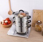 3-Tier Stainless Steel Air Fryer Steamer Pot