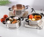 3-Tier Stainless Steel Air Fryer Steamer Pot