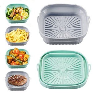 2-Pack Collapsible Silicone Liners for Air Fryer