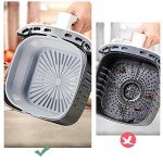 2-Pack Collapsible Silicone Liners for Air Fryer