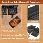 Silicone Air Fryer Liners for Ninja Foodi, 2Pcs