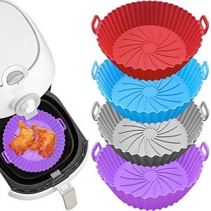 ZHONYEE 4-Pack Round Silicone Air Fryer Liners