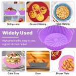 ZHONYEE 4-Pack Round Silicone Air Fryer Liners