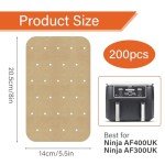 200 Pcs Nonstick Air Fryer Paper Liners