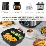 Silicone Air Fryer Liner with Divider, 8 Inch
