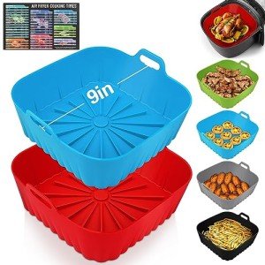9-inch Silicone Air Fryer Liners for Easy Cleanup