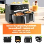 2-Piece Air Fryer Rack Set for Multiple Models