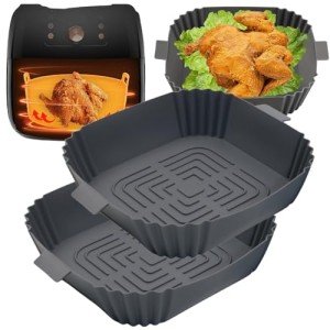 Silicone Air Fryer Liners - 2 Pack, 8 Inches