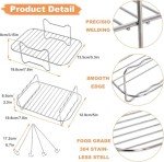Stainless Steel Air Fryer Rack Set for 7.6L-9.5L