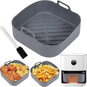 8-Inch Reusable Silicone Air Fryer Liner Set