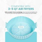 Non-Stick Silicone Air Fryer Basket Liners 2-Pack