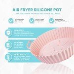 Non-Stick Silicone Air Fryer Basket Liners 2-Pack
