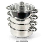 4-Tier Induction Steamer Set with Lid