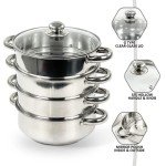 4-Tier Induction Steamer Set with Lid
