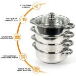 4-Tier Induction Steamer Set with Lid