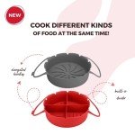 Silicone Air Fryer Liners with Divider - 2 Pack