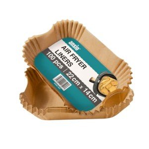 100 Rectangle Air Fryer Paper Liners – 22cm x 14cm