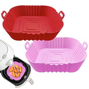 ZHONYEE 2-Pack Square Silicone Air Fryer Liners