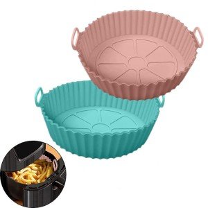 2 Pack Non-Stick Silicone Air Fryer Liners