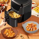 2 Pack Non-Stick Silicone Air Fryer Liners
