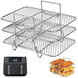 Stainless Steel Air Fryer Racks: Ninja Dual Compatible