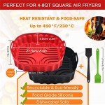 Silicone Air Fryer Liners with Basting Brush, 4 Pack
