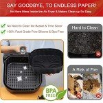Silicone Air Fryer Liners with Basting Brush, 4 Pack