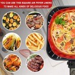 Silicone Air Fryer Liners with Basting Brush, 4 Pack