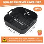 Reusable Silicone Liners for Air Fryers - 2 Pack