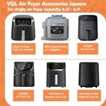 Reusable Silicone Liners for Air Fryers - 2 Pack