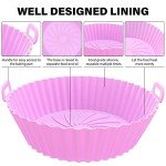 4 Pack Round Silicone Liners for Air Fryers