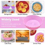 4 Pack Round Silicone Liners for Air Fryers