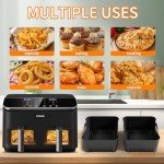 Silicone Liners for Cosori Dual Air Fryer 8.5L