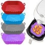 4 Pack Silicone Liners for Air Fryer, 8.6 Inch