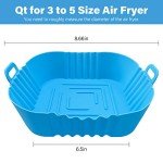 4 Pack Silicone Liners for Air Fryer, 8.6 Inch