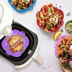 4 Pack Silicone Liners for Air Fryer, 8.6 Inch