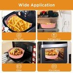OUTXE 2-Pack Silicone Air Fryer Liners - Pink & Red